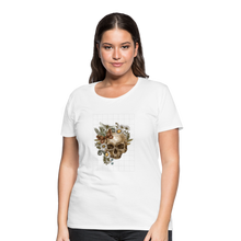 Load image into Gallery viewer, Skull and Flowers - Weiß
